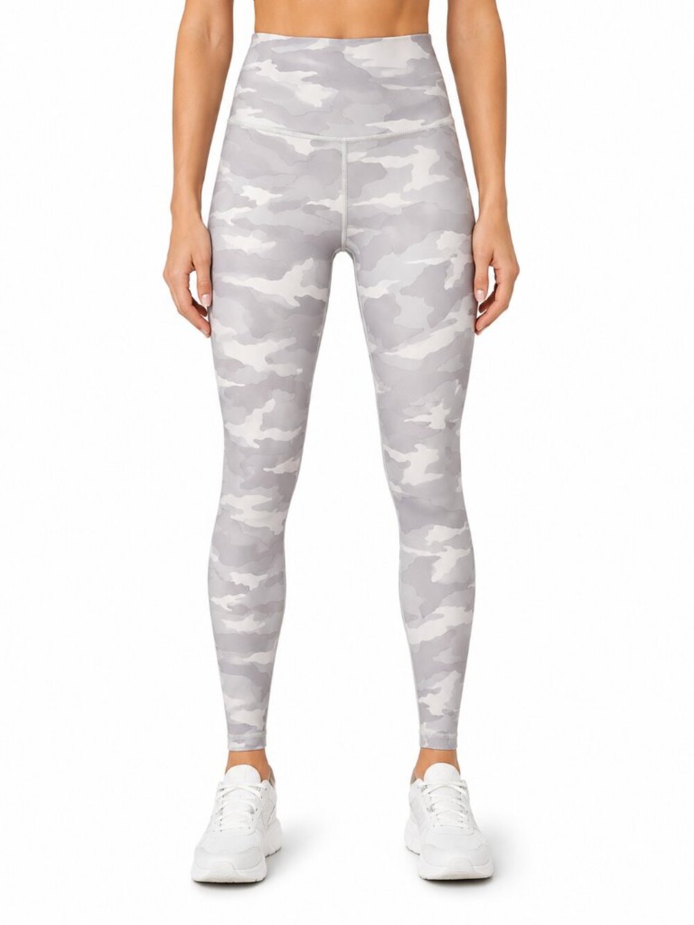 Athleta Elation 7/8 Tight Leggings Gray Camo High Rise Yoga Pants S